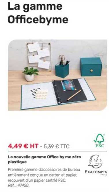 la nouvelle gamme office by me zéro plastique exacompta