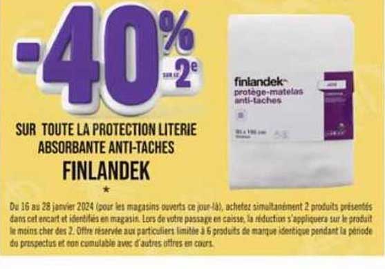la protection literie absorbante anti-tâches finlandek