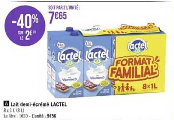lait demi-écrémé lactel