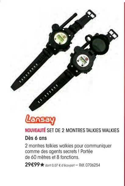 lansay nouveaute set de 2 montres talkies walkies