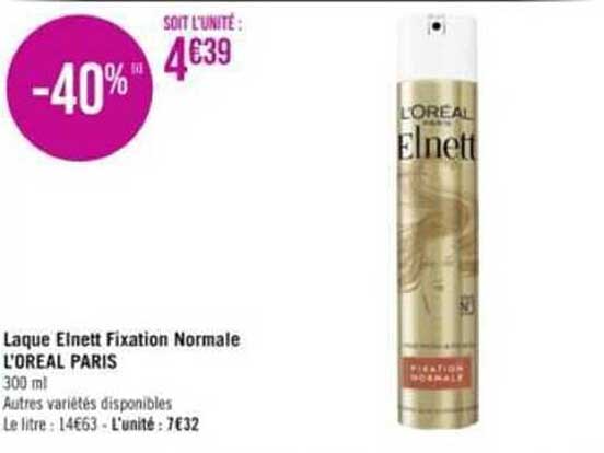 laque elnett fixation normale l'oréal paris