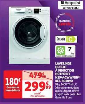 lave linge hublot à induction hotpoint