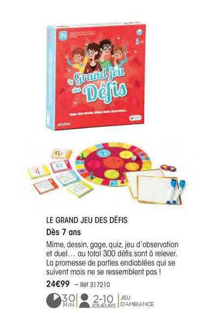 le grand jeu des défis