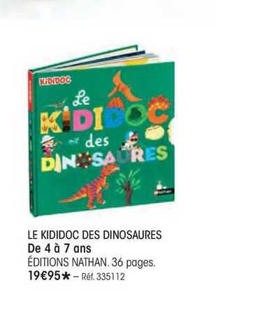 le kididoc des dinosaures édition nathan