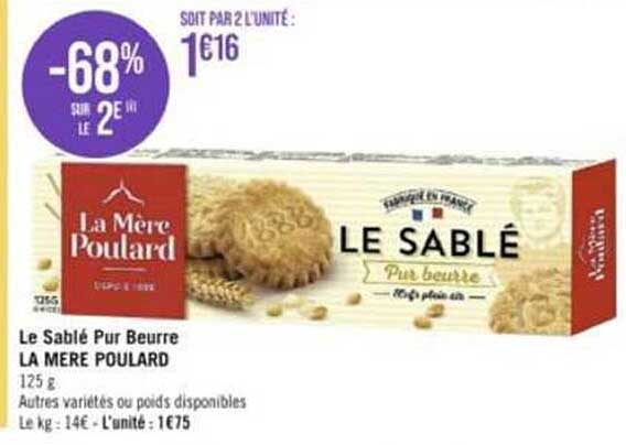 le sablé pur beurre la mère poulard