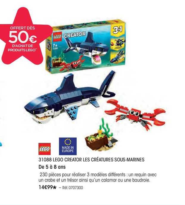 lego 31088 lego creator les creatures sous-marines