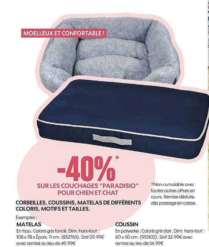 les couchages "paradisio" pour chien et chat