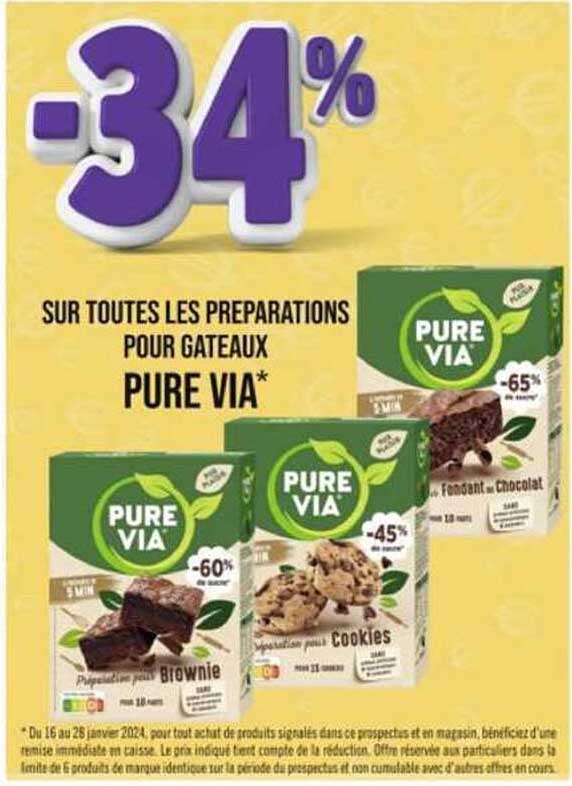 les préparations pour gâteaux pure via