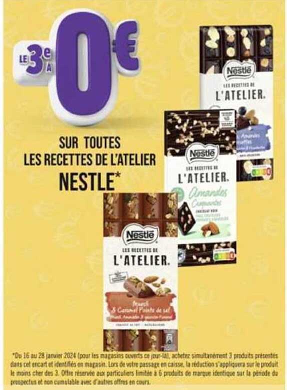 les recettes de l'atelier nestlé