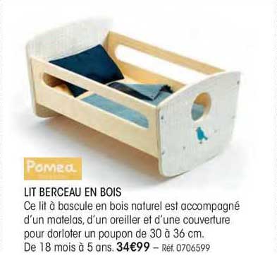 lit berceau en bois pomea