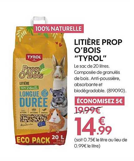 litière prop o'bois "tyrol"