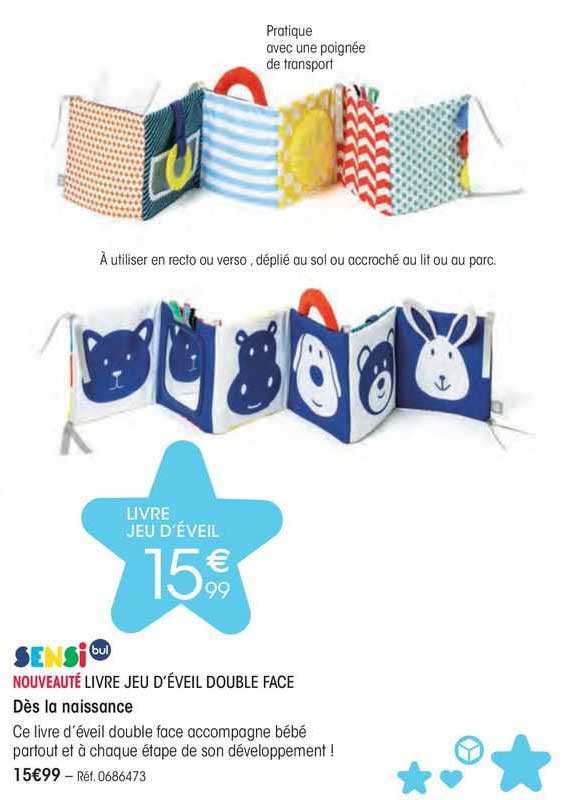 livre jeu d'éveil double face sensi bul