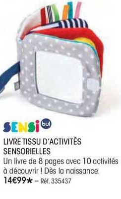 livre tissu d'activités sensorielles sensi bul