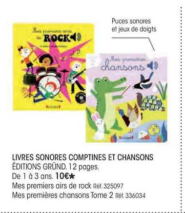 livres sonores comptines et chansons édition gründ