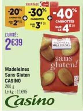 Madeleines Sans Gluten Casino