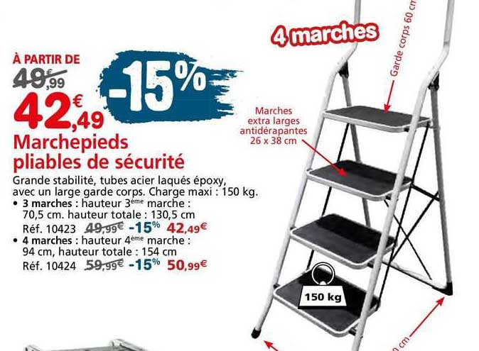marchepieds pliables de sécurité