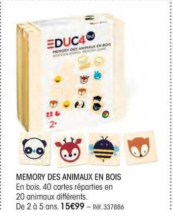 memory des animaux en bois educ4