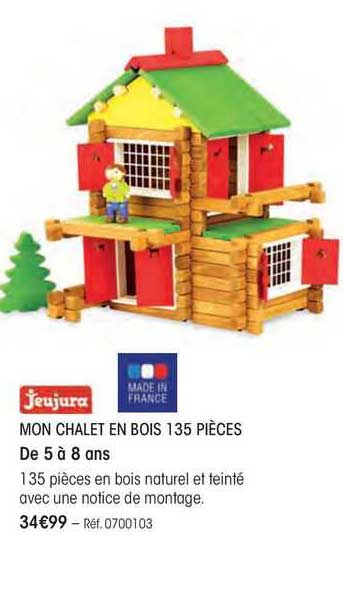 mon chalet en bois 135 pièces jeujura