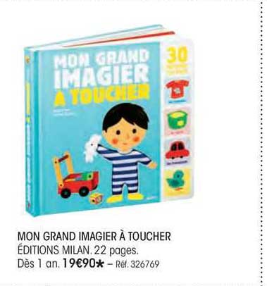 mon grand imagier à toucher éditions milan