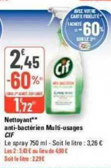 nettoyant anti-bactérien multi-usages cif