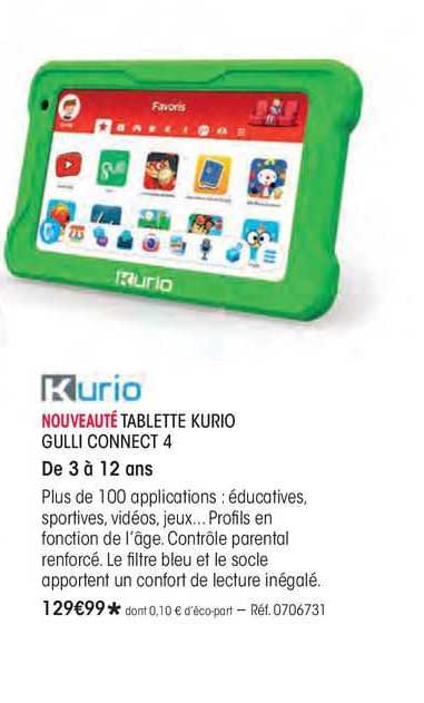 nouveaute tablette kurio gulli connect 4