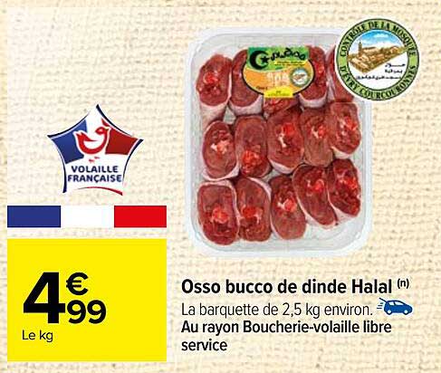 osso bucco de dinde halal