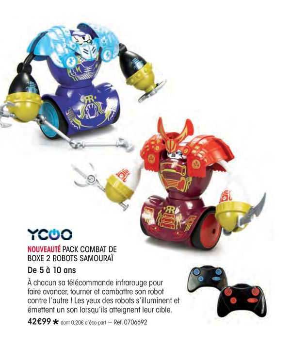 pack combat de boxe 2 robots samouraï ycoo
