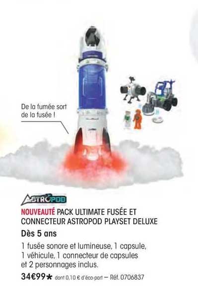 pack ultimate fusée et connecteur astropod playset deluxe