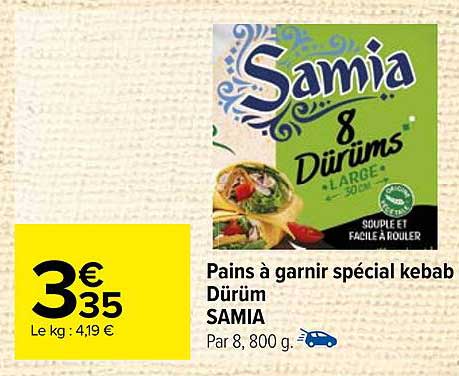 pains à garnir spécial kebab dürüm samia