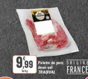 palette de porc demi-sel tradival