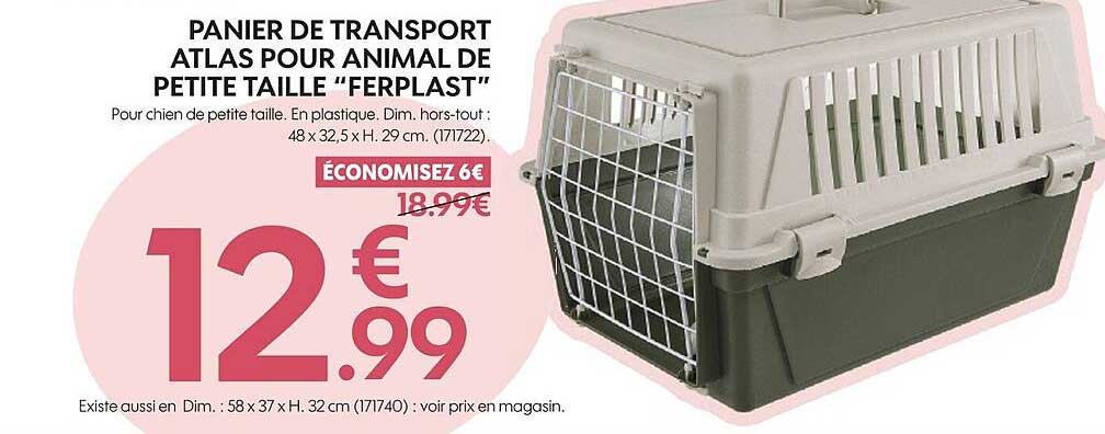 panier de transport atlas pour animal de petite taille "ferplast"