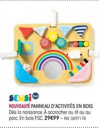 panneau d'activités en bois sensi bul