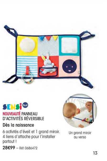 panneau d'activités réversible sensi bul