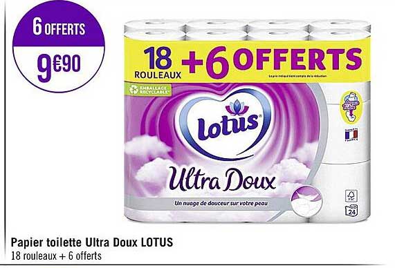 Papier Toilette Ultra Doux Lotus
