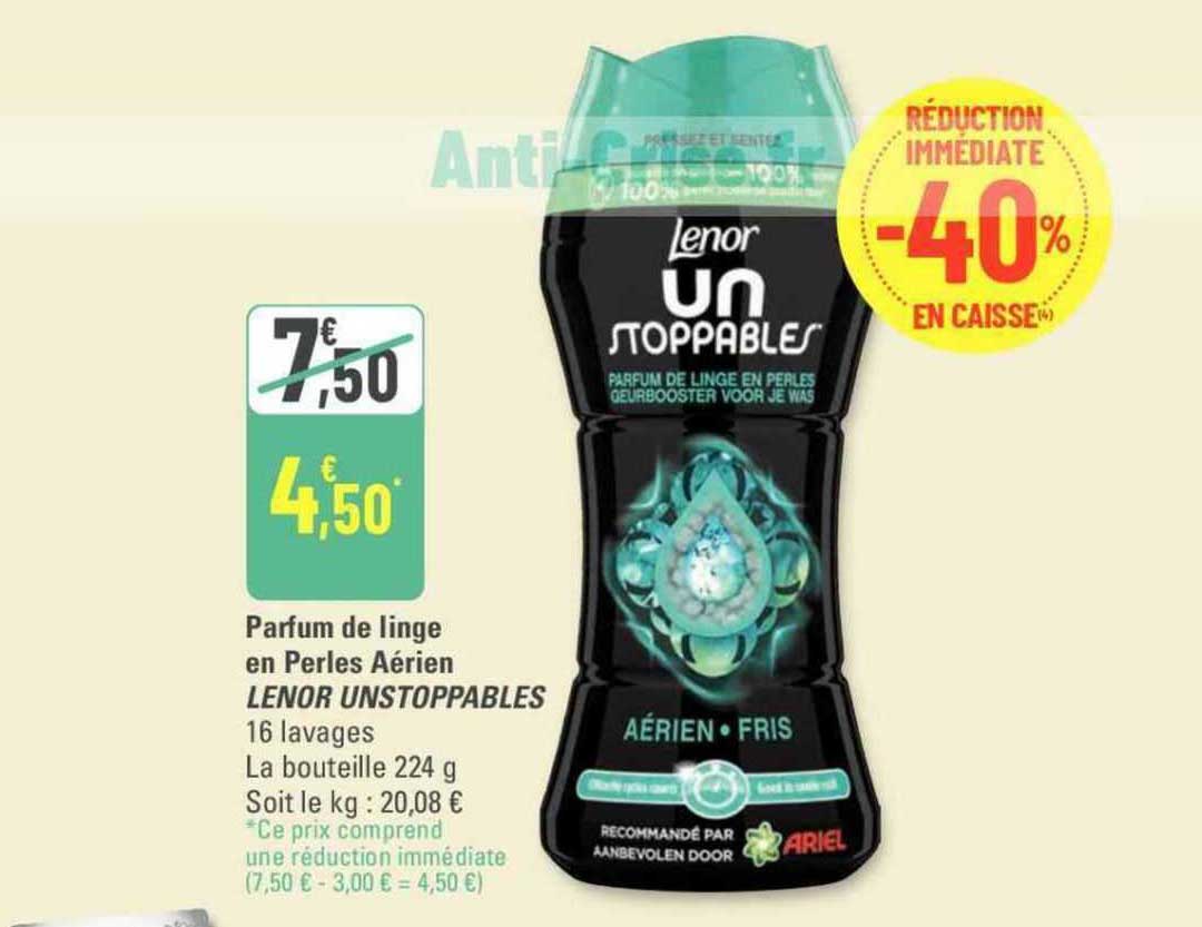 Parfum De Linge En Perles Aérien Lenor Unstoppables