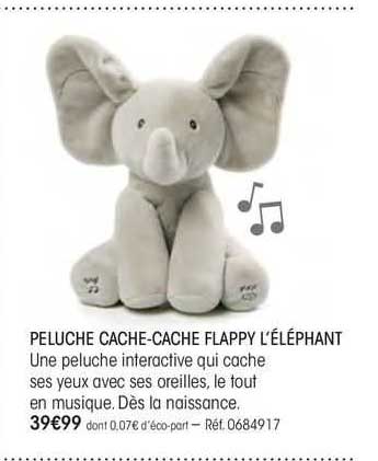 peluche cache-cache flappy l'éléphant