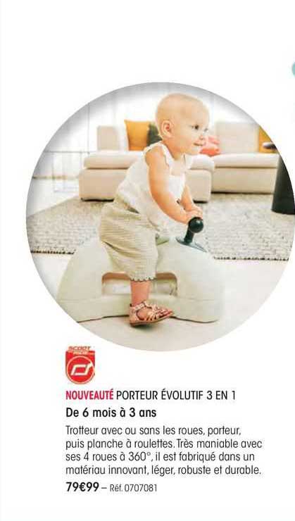 porteur évolutif 3 en 1