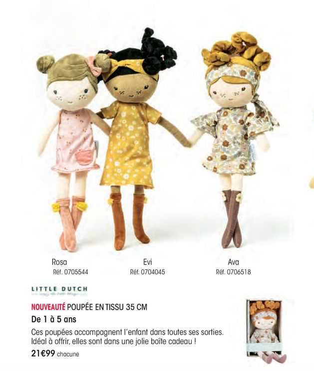 poupée en tissu 35 cm little dutch