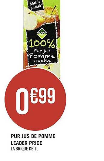 pur jus de pomme leader price