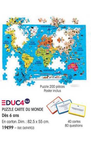 puzzle carte du monde educ4 bul