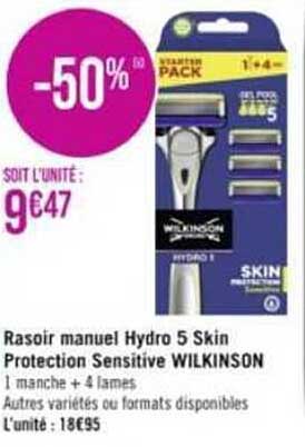 Rasoir Manuel Hydro 5 Skin Protection Sensitive Wilkinson