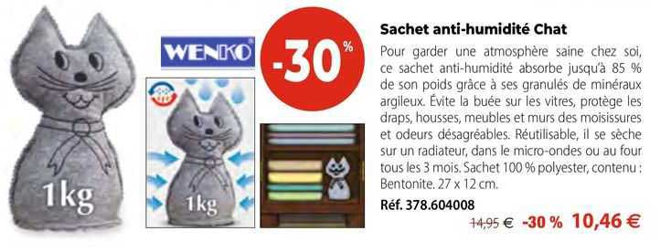 sachet anti-humidité chat wenko