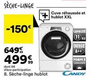 sèche-linge hublot candy