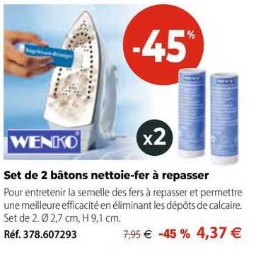 Set De 2 Bâtons Nettoie-fer à Repasser Wenko