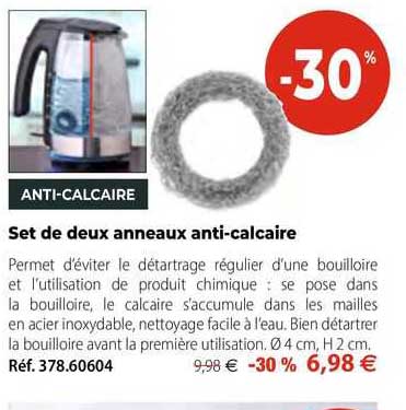 set de deux anneaux anti-calcaire