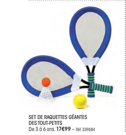 set de raquettes geantes des tout-petits