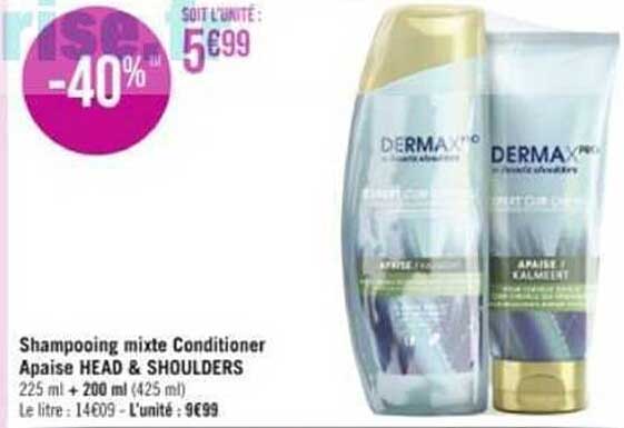 shampooing mixte conditioner apaise head & shoulders