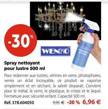 spray nettoyant pour lustre 500 ml wenko