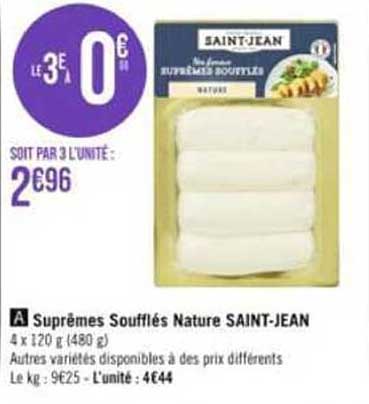 suprêmes soufflés nature saint-jean