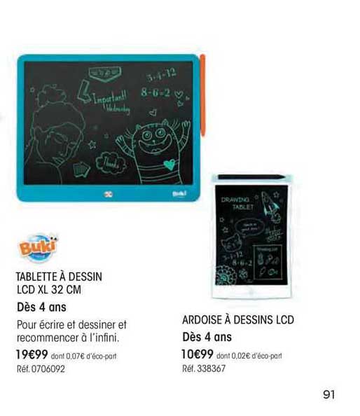tablette à dessin lcd xl 32 cm bukï